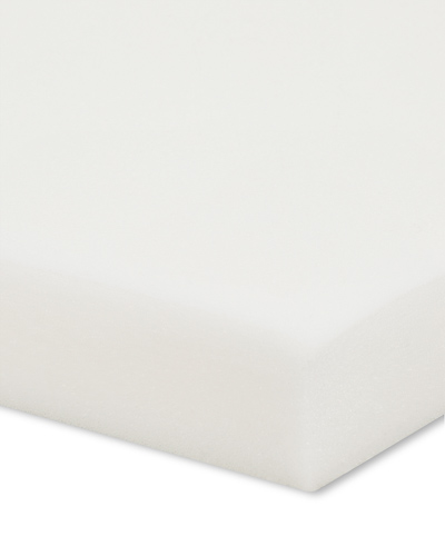 White foam plastic mattress, height 4 cm.
